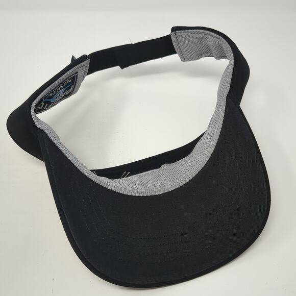 Jefferson Football Strapback Visor Hat Black One Size Embroidered - Picture 7 of 9